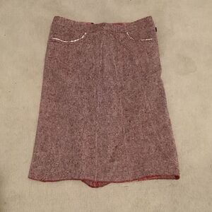 Christian Lacroix Pink Tweed Pencil Skirt With Gold Accents